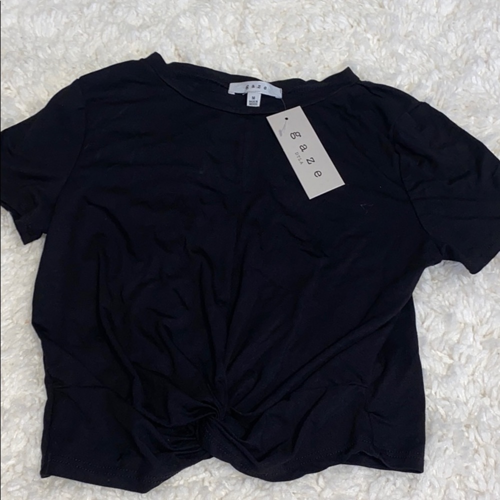 Black Knot Crop Top